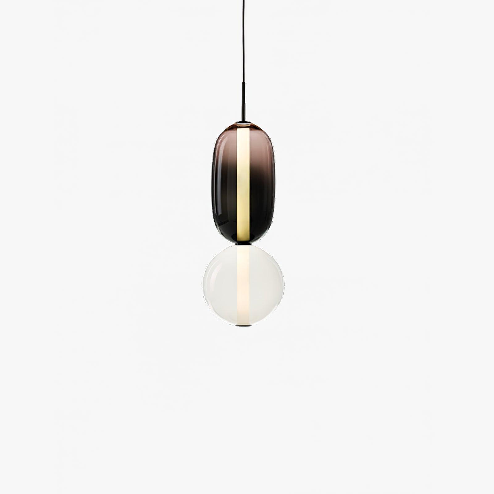Candied Glass Pendant Light in Black for Stylish Kitchen Lighting 0