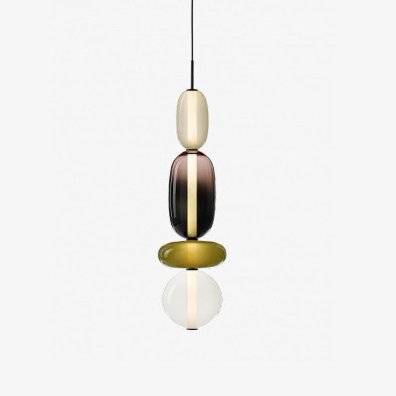 Candied Glass Pendant Light in Black for Stylish Kitchen Lighting 20