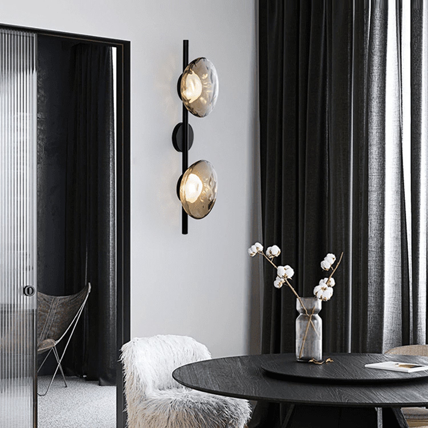 Ceto Nordic Round Wall Light | Elegant Glass Sconce with Soft LED Illumination 4