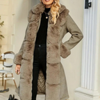 Christine | Plush Winter Coat for Women in Brown - Elegant and Warm Winter Jacket 0