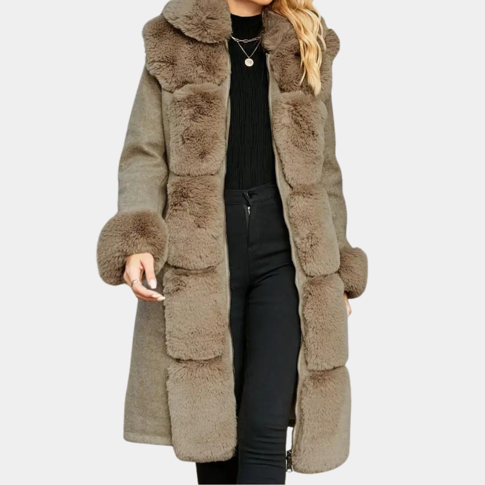 Christine | Plush Winter Coat for Women in Brown - Elegant and Warm Winter Jacket 1