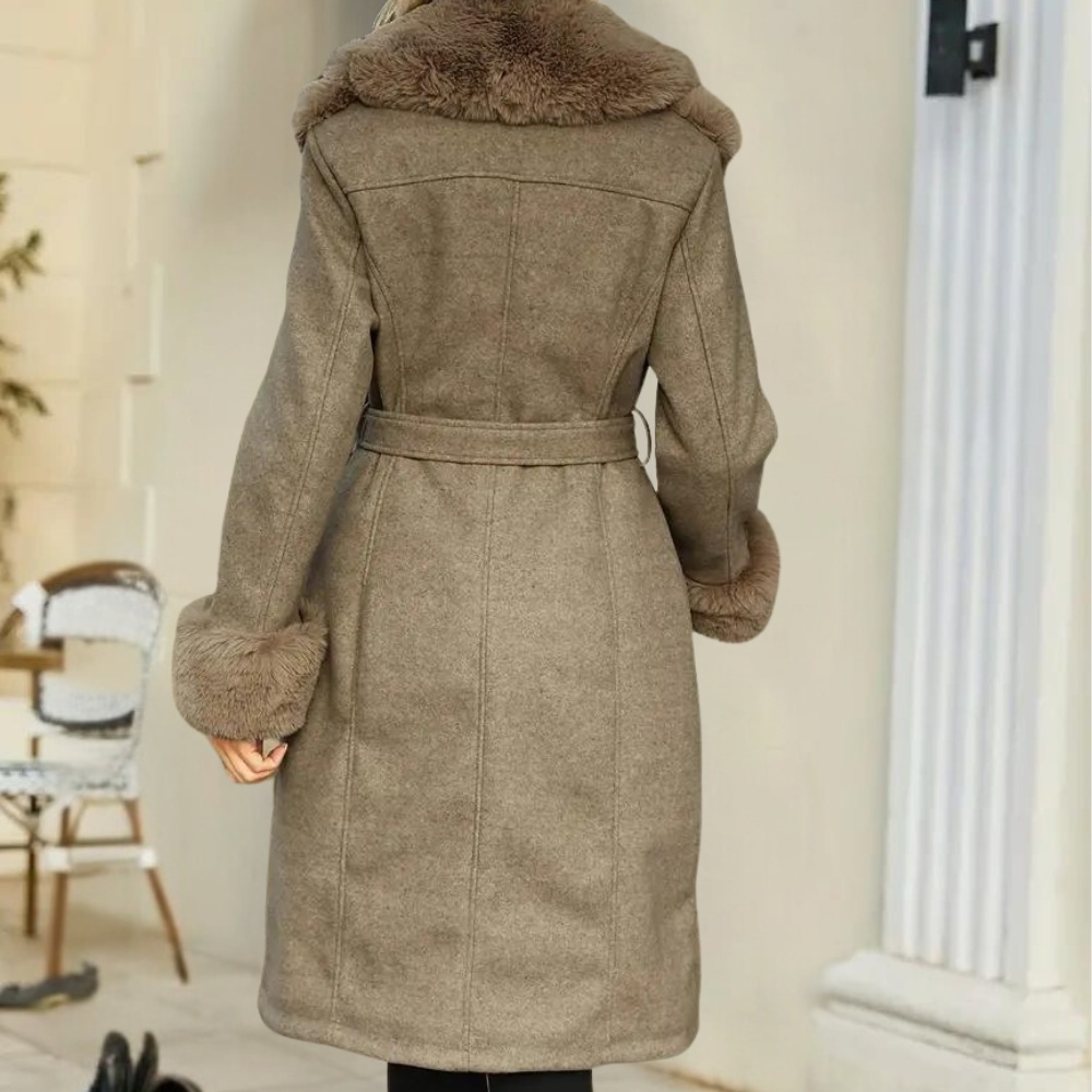 Christine | Plush Winter Coat for Women in Brown - Elegant and Warm Winter Jacket 2