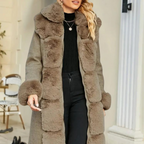 Christine | Plush Winter Coat for Women in Brown - Elegant and Warm Winter Jacket 4