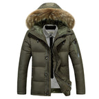 Daan | Men's Overcoat with Padded Insulation and Faux Fur Collar for Winter Warmth 2