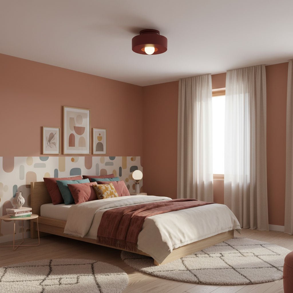 Geometric Design Flush Mount Ceiling Light | Modern Resin Ceiling Lamp for Stylish Interiors 3