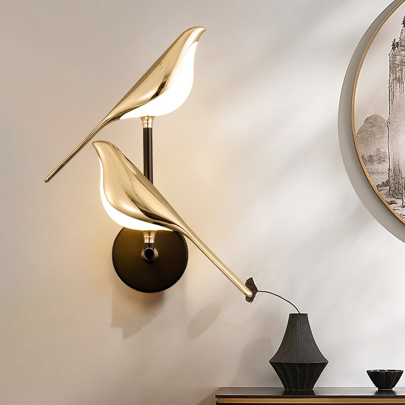 GlowFeather | LED Wall Lamp with Bird Motifs for Contemporary Home Decor 2
