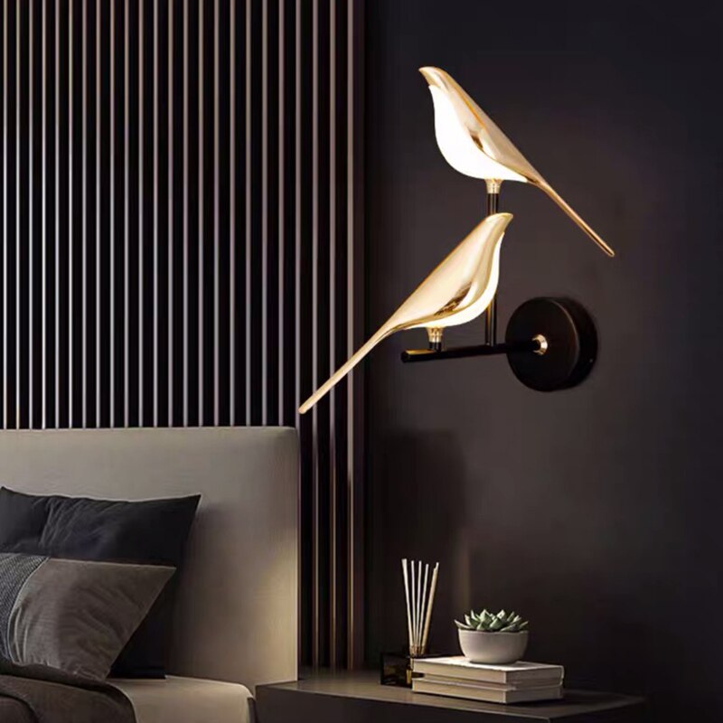 GlowFeather | LED Wall Lamp with Bird Motifs for Contemporary Home Decor 4