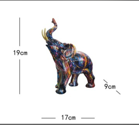 Handcrafted Abstract Elephant Statue | Unique Multicoloured Home Decor 3