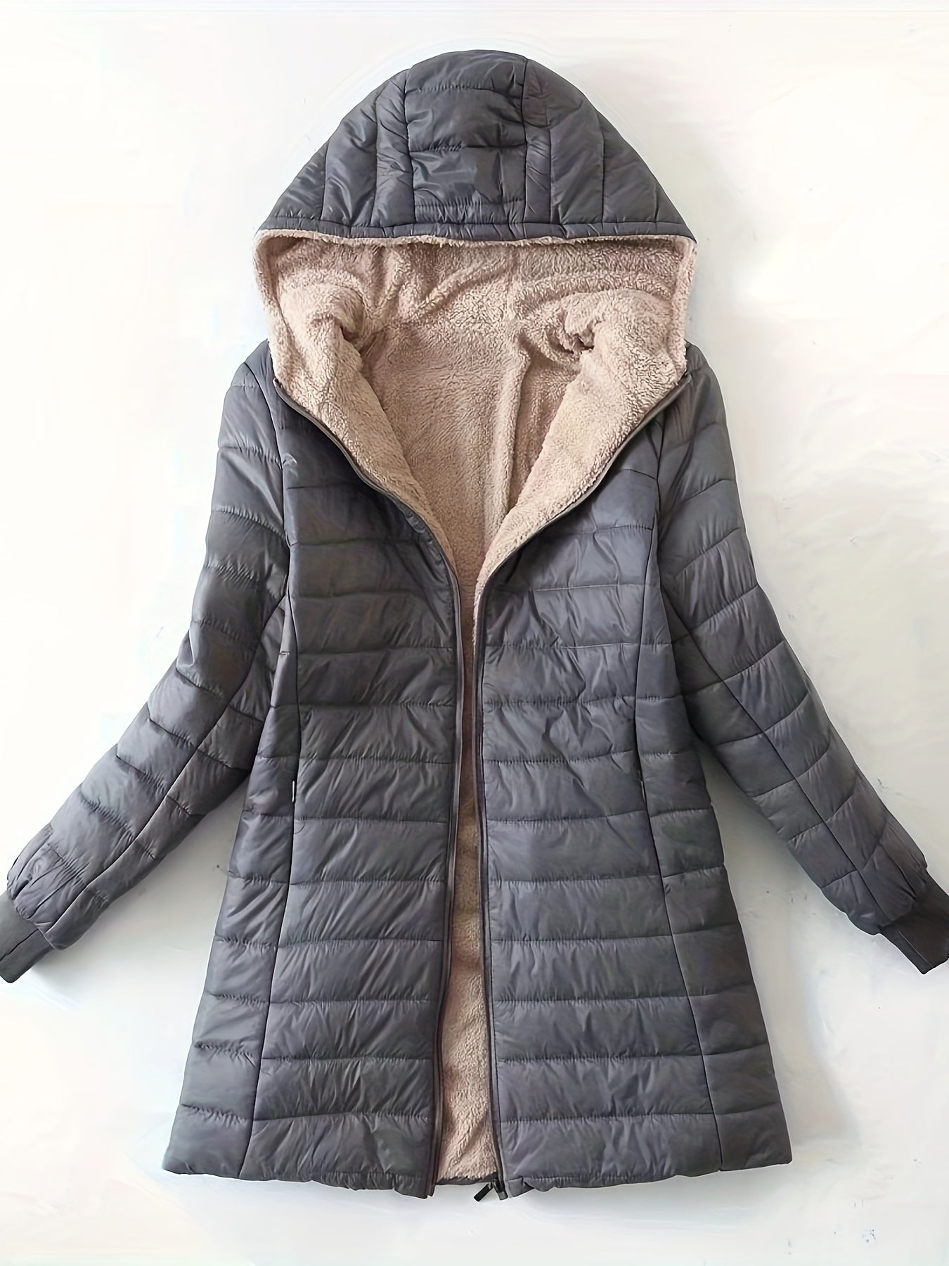 Janice | Women's Long Black Puffer Jacket for Winter Casual Style 1