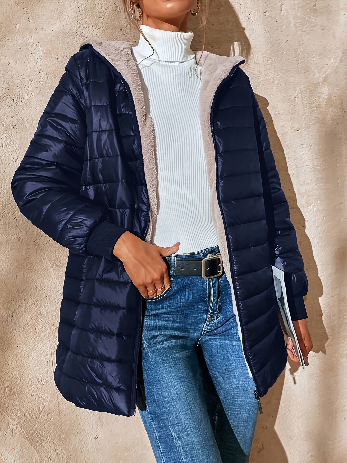 Janice | Women's Long Black Puffer Jacket for Winter Casual Style 6