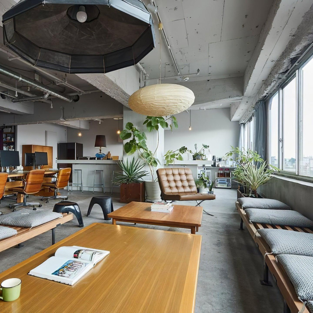 Japandi Ceiling Lamp | LED Light Fixture in Mulberry Paper for Dining Room and Living Spaces 5