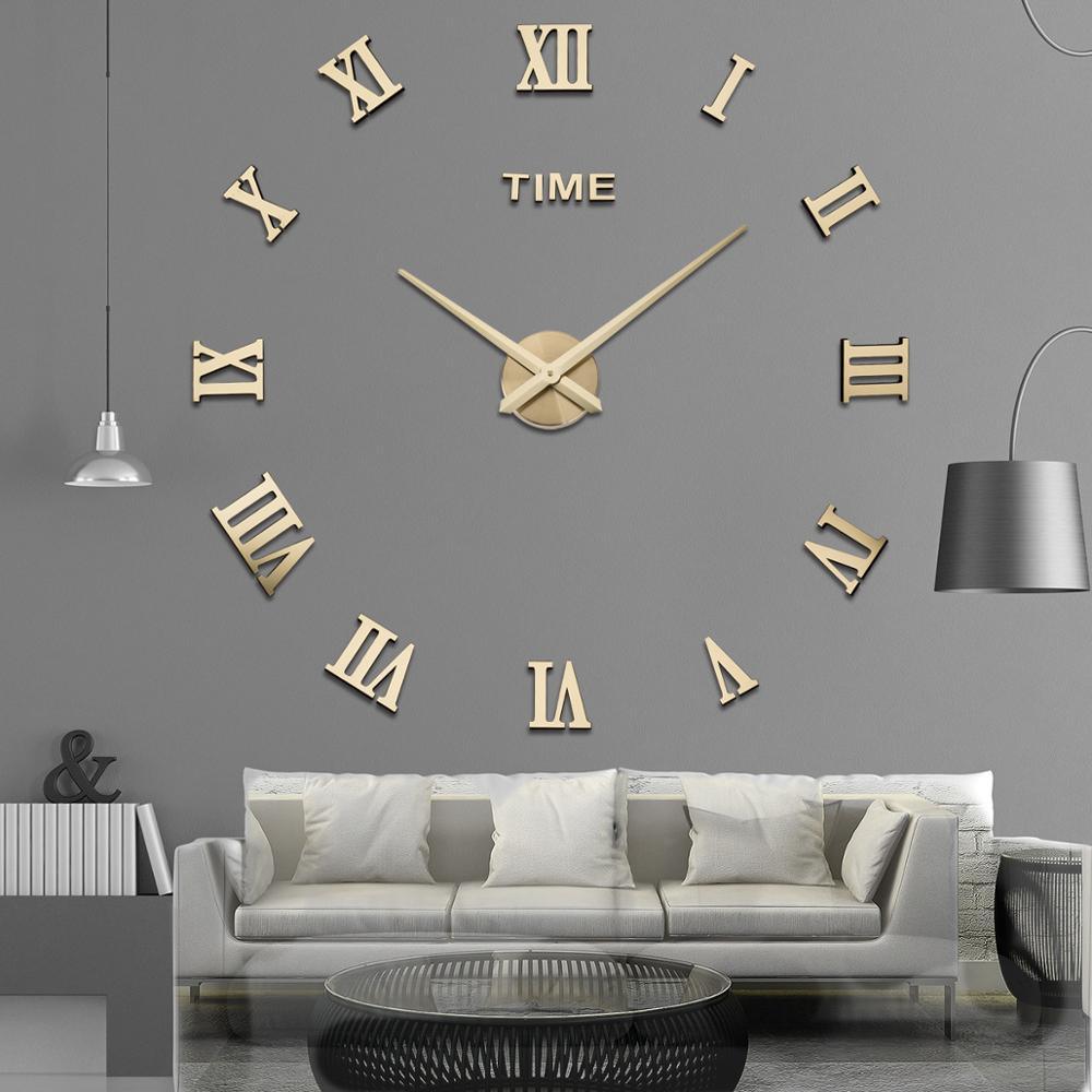 Large Modern Wall Clock by PureTime | Geometric Design for Living Room Decor 0