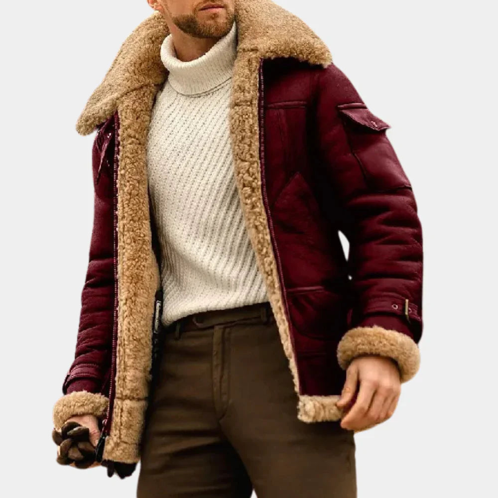 Lucas | Men's Leather Winter Aviator Jacket for Ultimate Warmth and Style 3