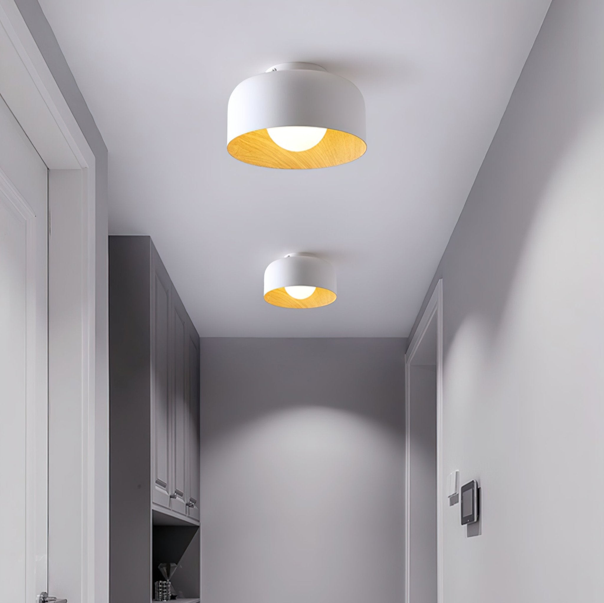Lumisphere | Modern Flush Mount Ceiling Light with Wood Grain Finish 2