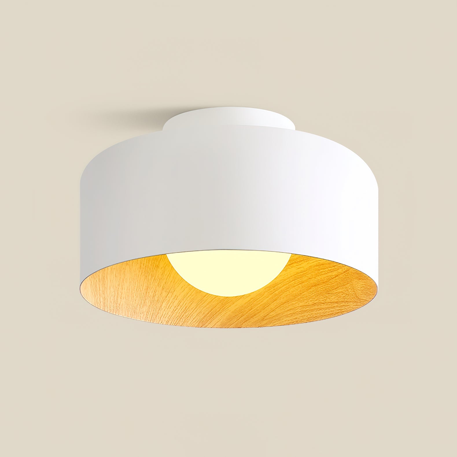 Lumisphere | Modern Flush Mount Ceiling Light with Wood Grain Finish 9