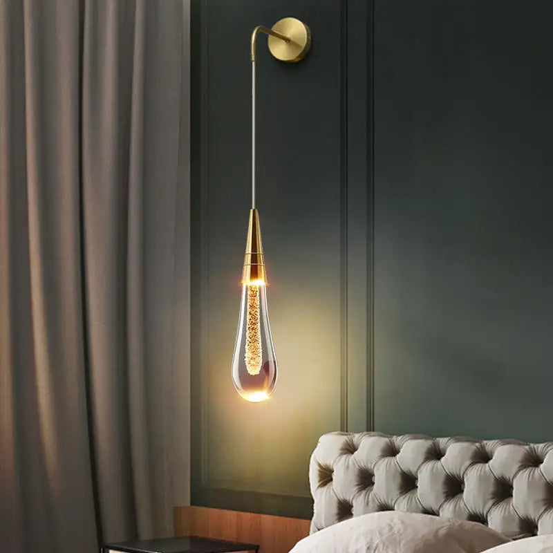 LuxeDrop | Elegant Wall Sconce with Water Droplet Design and Warm LED Light 1