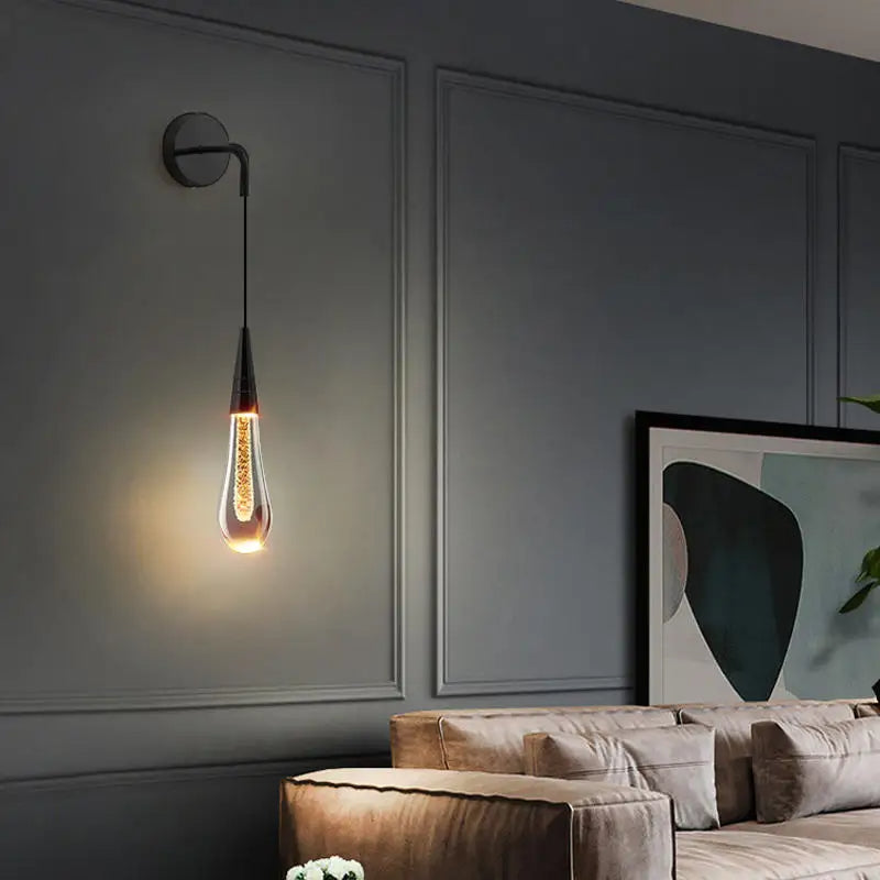LuxeDrop | Elegant Wall Sconce with Water Droplet Design and Warm LED Light 5