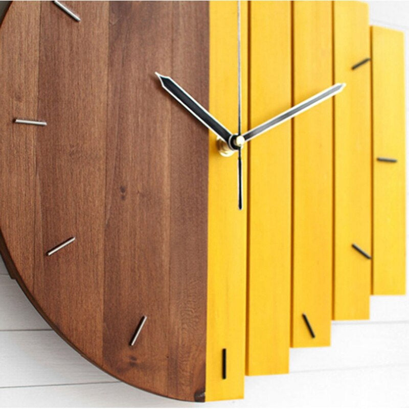 Natural Wooden Wall Clock by WoodAura | Elegant Kitchen Clocks for Home Decor 2