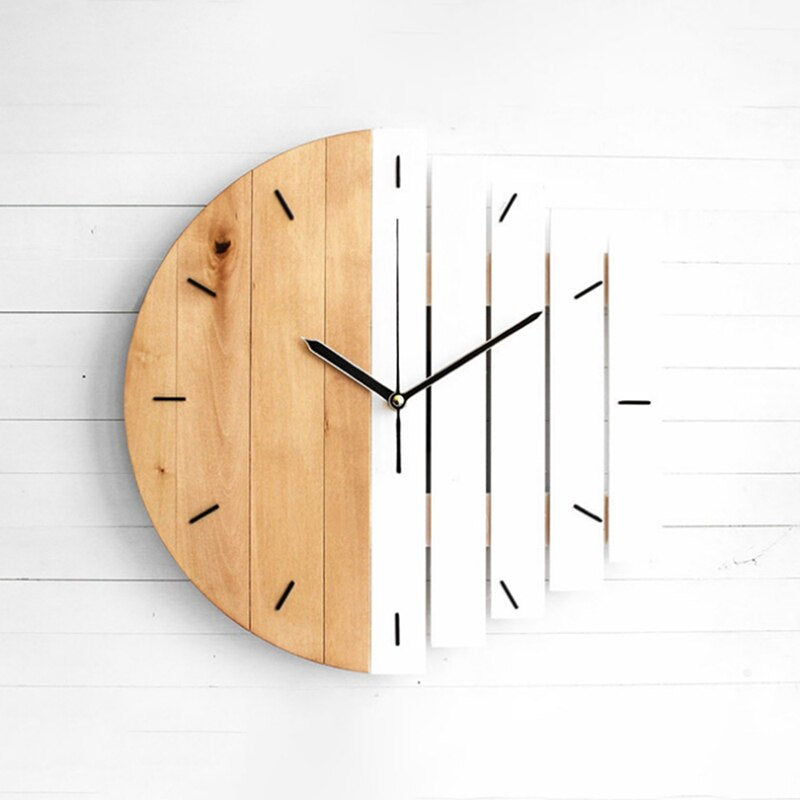 Natural Wooden Wall Clock by WoodAura | Elegant Kitchen Clocks for Home Decor 3