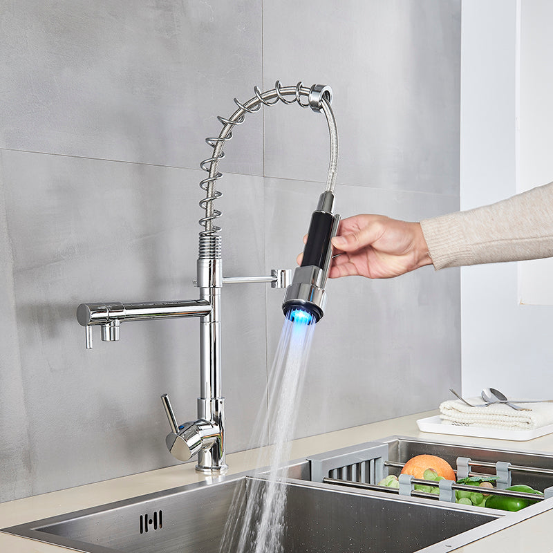 SpringTwin | Dual Outlet Kitchen Mixer Tap with LED Color-Changing Technology 1